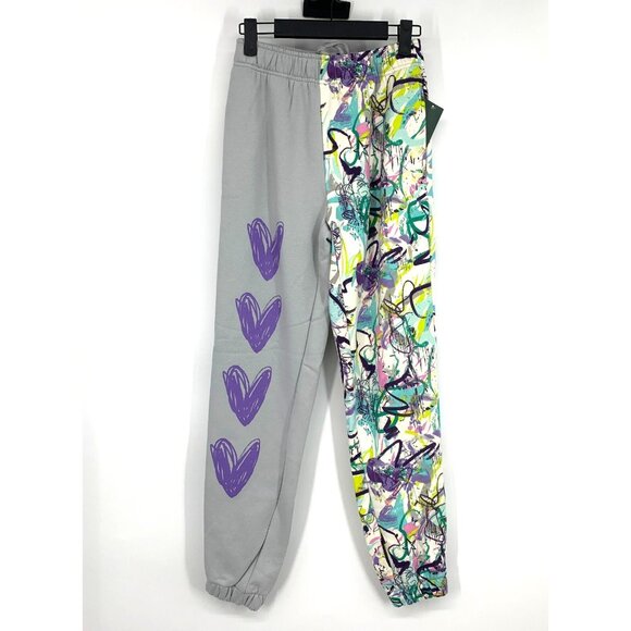 Wild Fable Joggers Sweatpants Graffiti High Rise Gray Fleece NWT - Picture 2 of 10